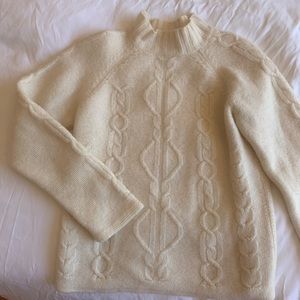 Liz Claiborne off white turtleneck sweater.